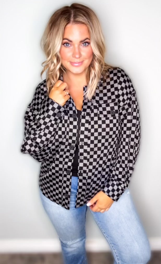 London Checkered Shacket
