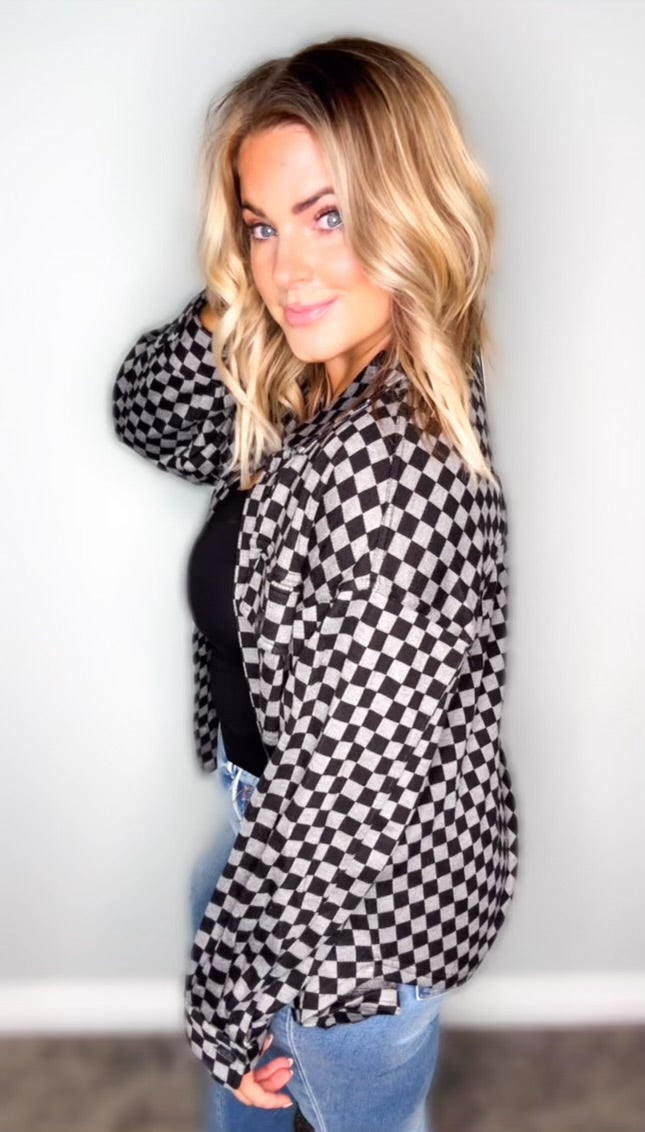 London Checkered Shacket