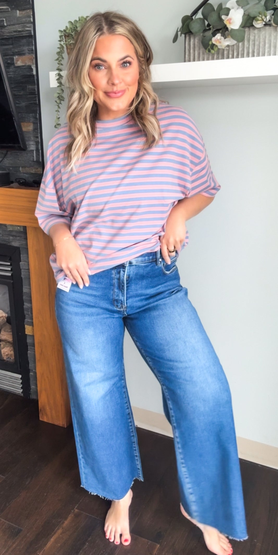 Kolton Tummy Control Denim- CURVY SIZE Only- Medium Wash