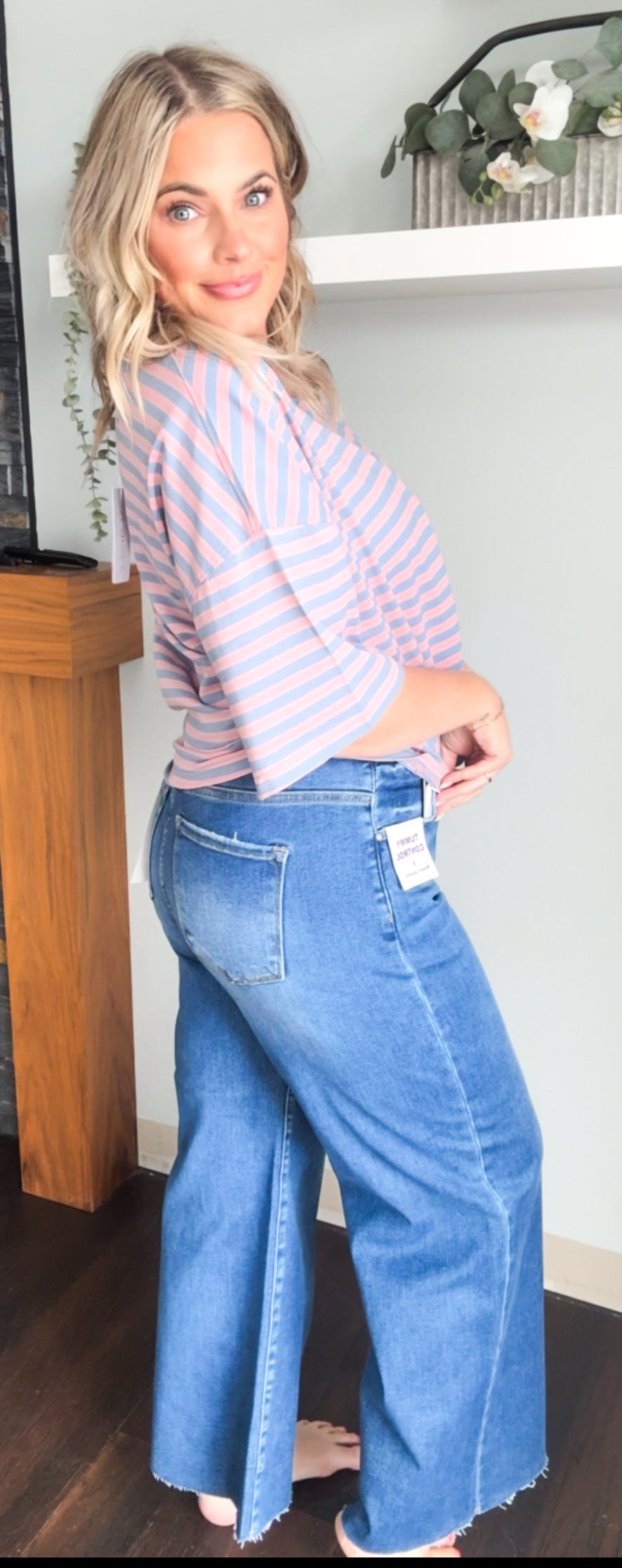 Kolton Tummy Control Denim- CURVY SIZE Only- Medium Wash