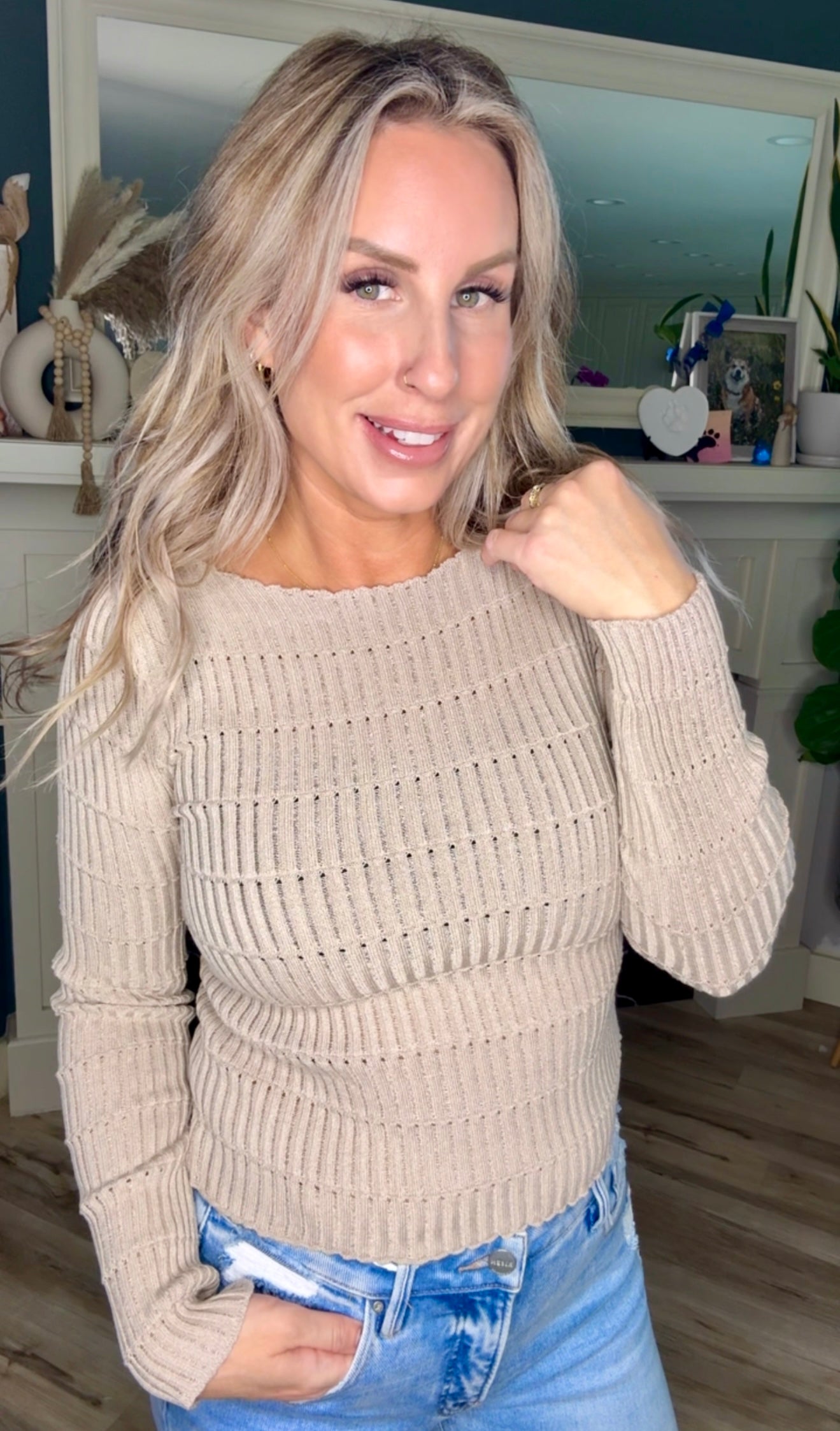 Latte Top- New Color Drop! Off-White!
